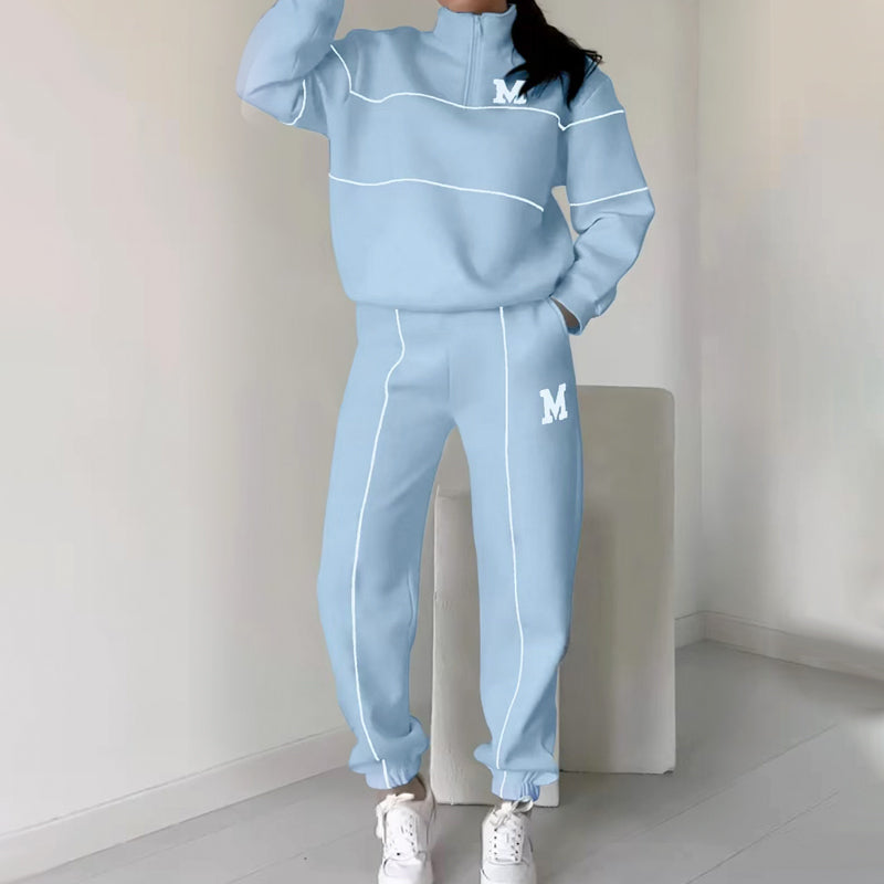 Jade - Leinen Casual Hoodie Set 2-teilig