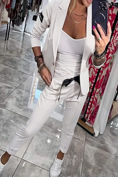 Moxie - Zweiteiliges Damen-Set Oberteil mit Jacke und Gummizug