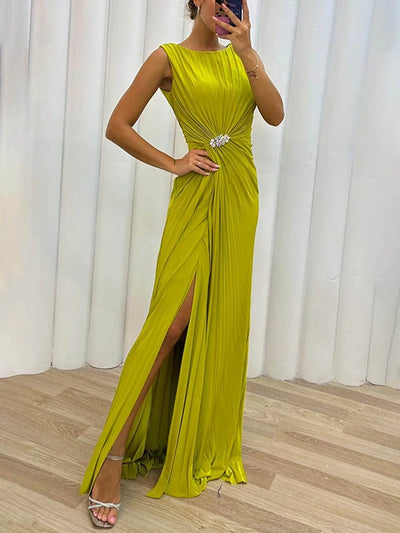 Isabella™ - Plissiertes Maxi-Abendkleid