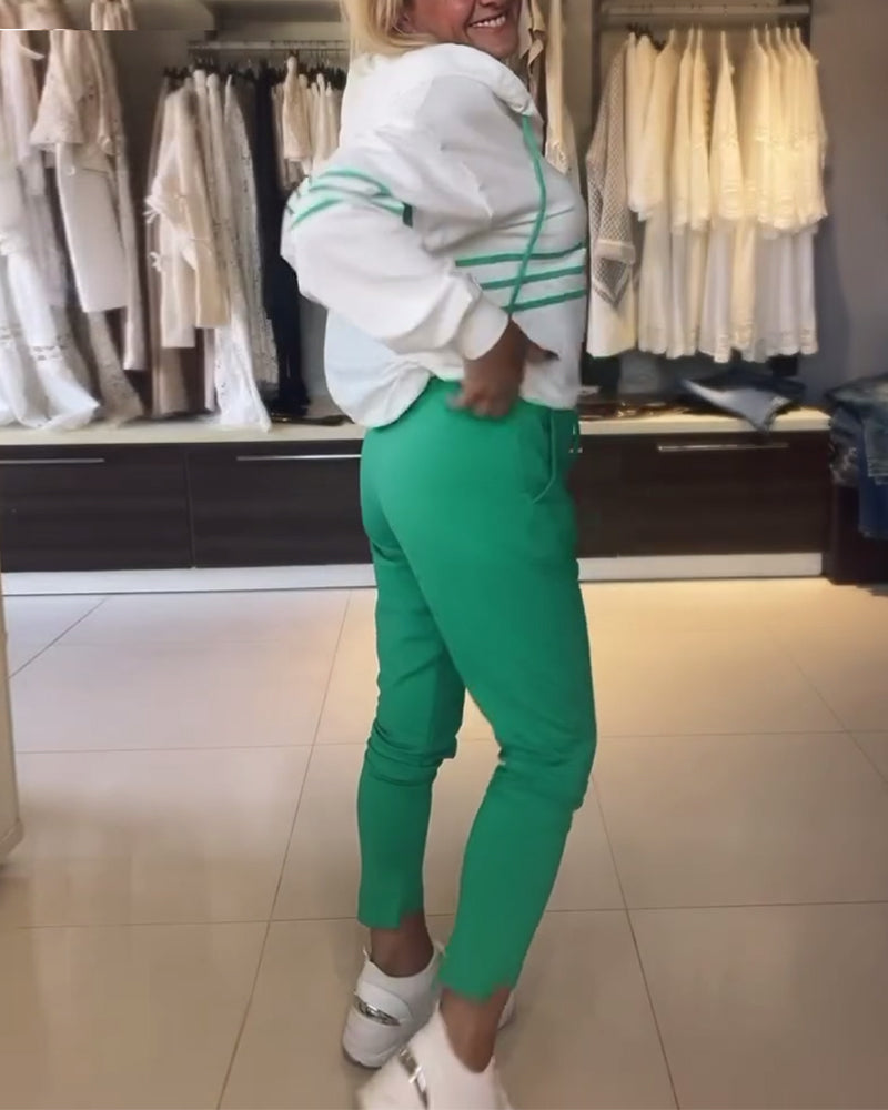Mira - gestreifte Hose und Kapuzenjacke inklusive