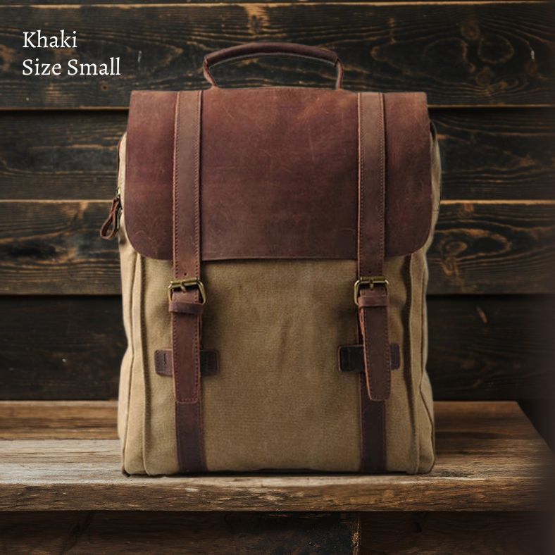 Harlan | Fashion Canvas Leder Schulranzen
