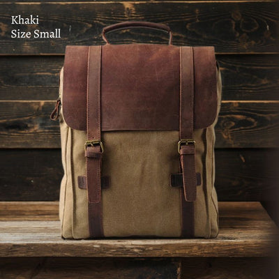 Harlan | Fashion Canvas Leder Schulranzen