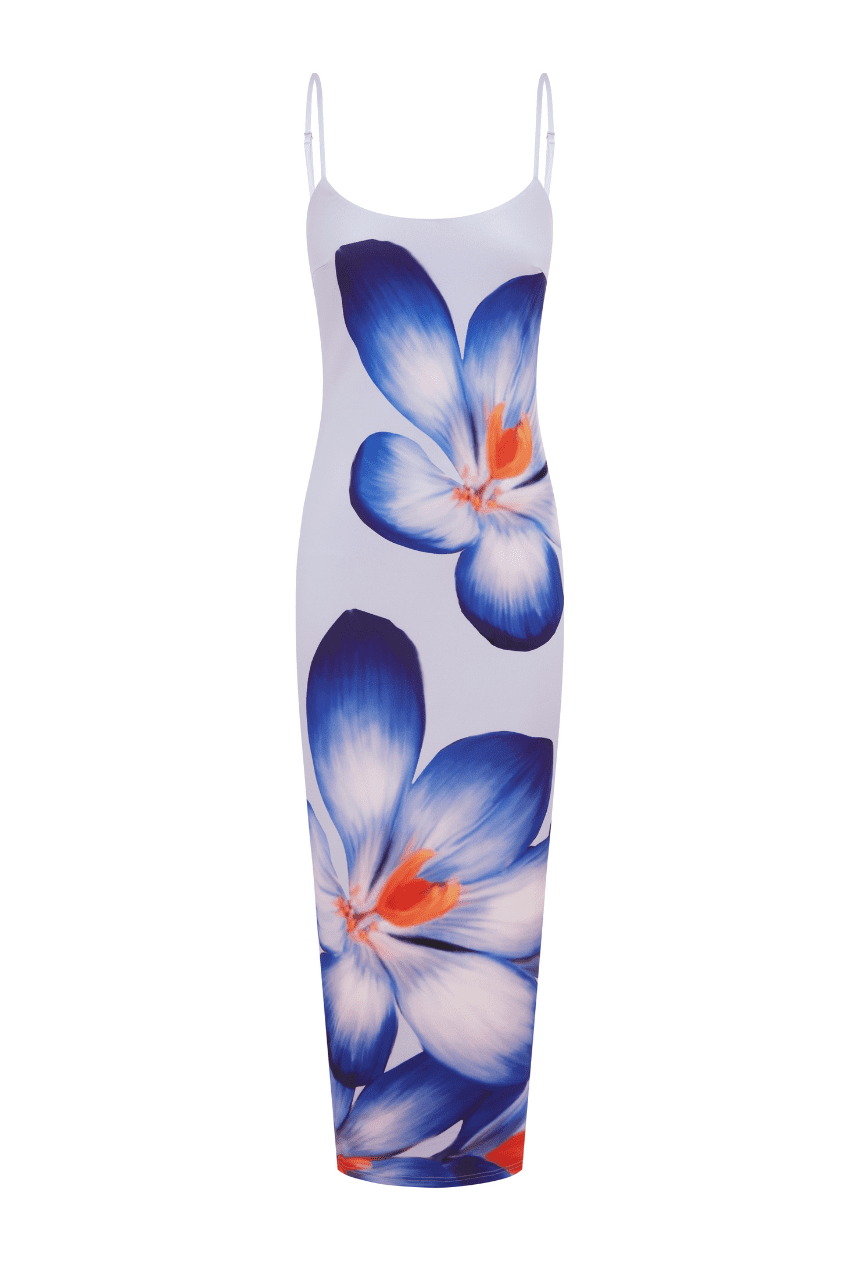 Deia™ - Midi-Kleid - Violette Blume