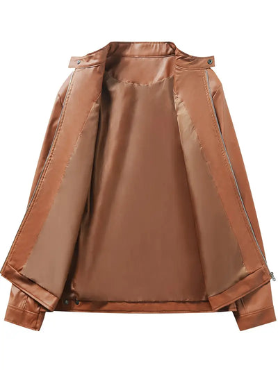 Zane™ - Khaki Lederjacke