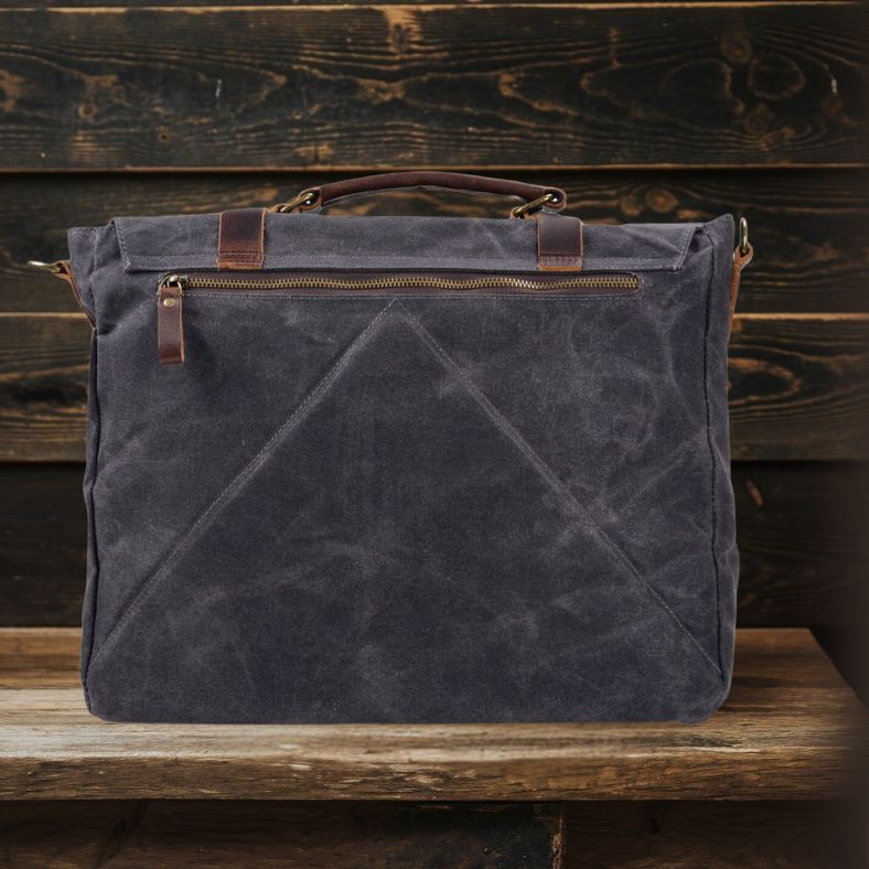 Messenger Bag aus Segeltuch und Leder | BRUGES