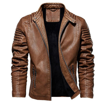 Marion™ - Braun Lederjacke