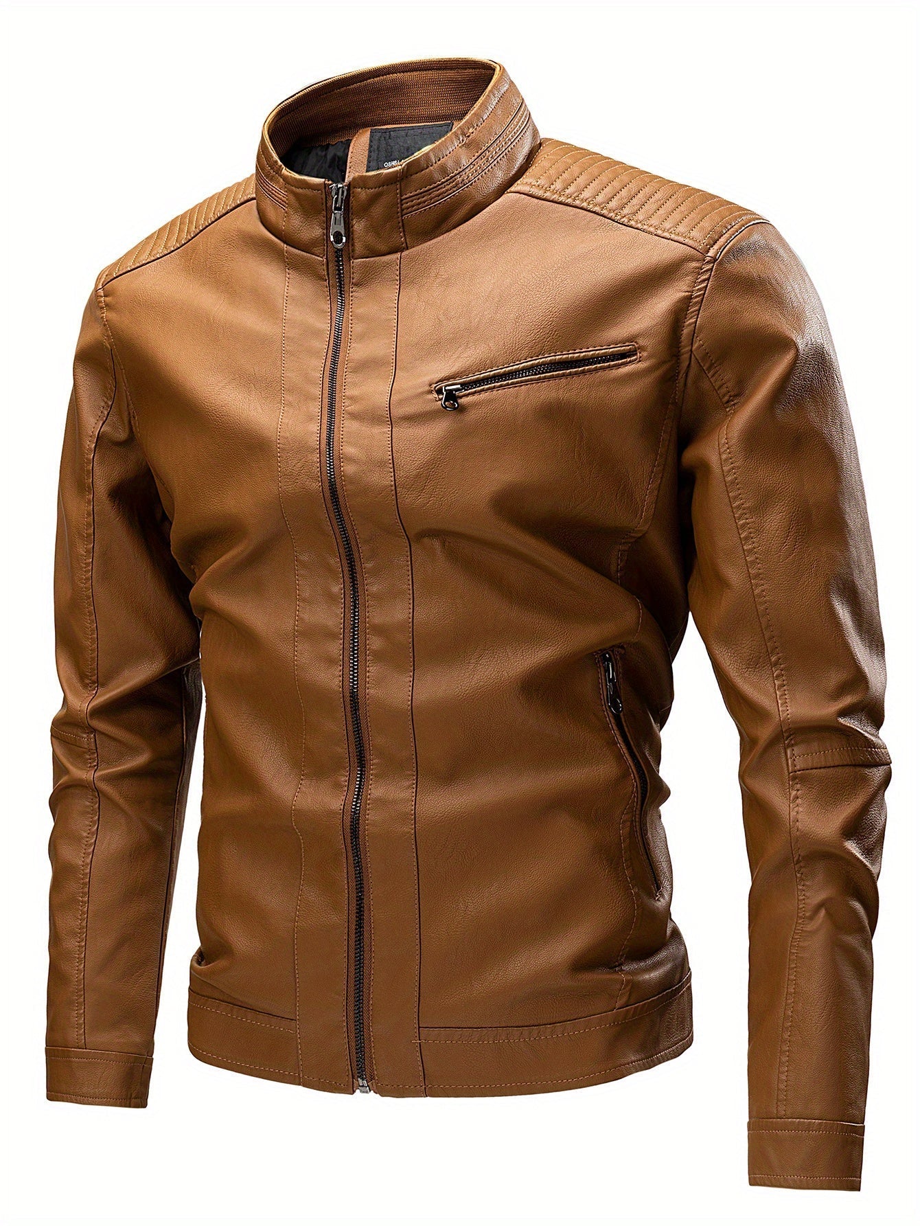Davis™ - Hellbraun Lederjacke