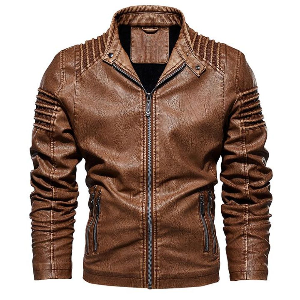 Marion™ - Braun Lederjacke
