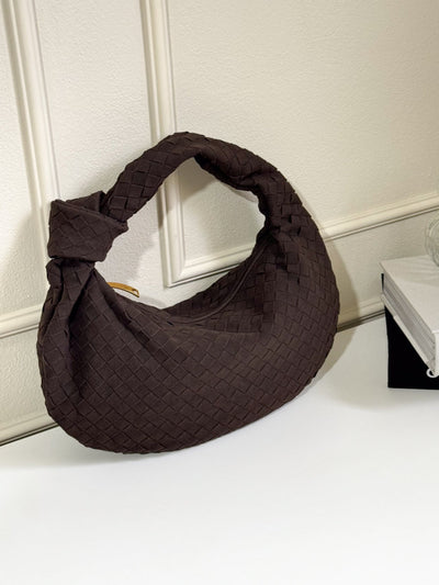 Elisa™ - Geknotete geflochtene mittlere Wildledertasche