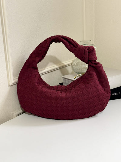 Elisa™ - Geknotete geflochtene mittlere Wildledertasche