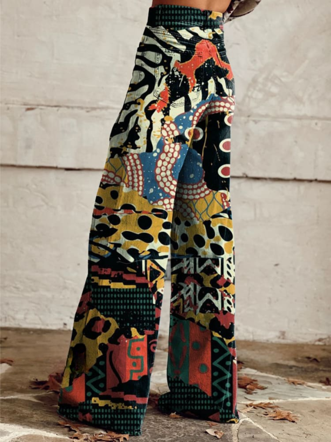 Sandra™ - Eklektische Kunst Weite Hose