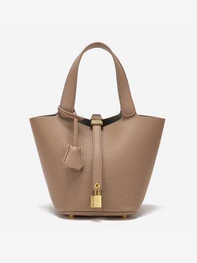 Ronja™ - Schlanke Bucket Bag mit Goldverschluss