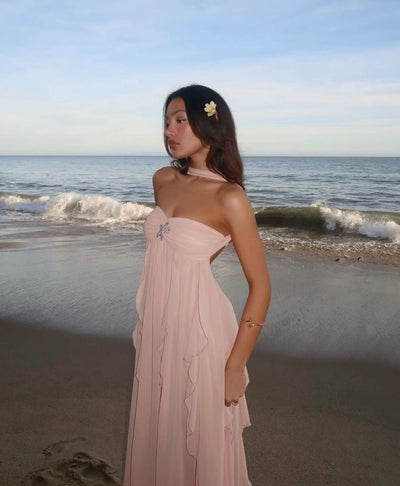 Colleen™ – Rüschen Trägerloses Maxikleid