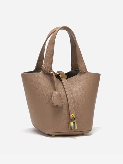 Ronja™ - Schlanke Bucket Bag mit Goldverschluss
