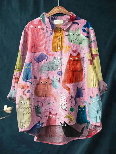 Thalia™ - Katzen-Kunst-Shirt