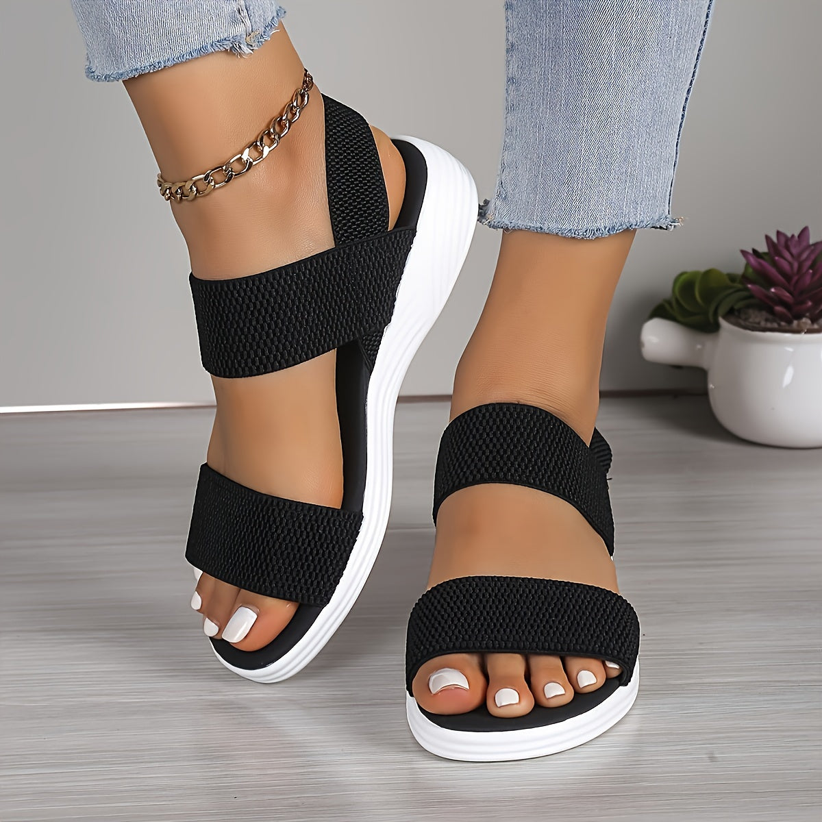 Emilia - Leichte Stretch-Sandalen