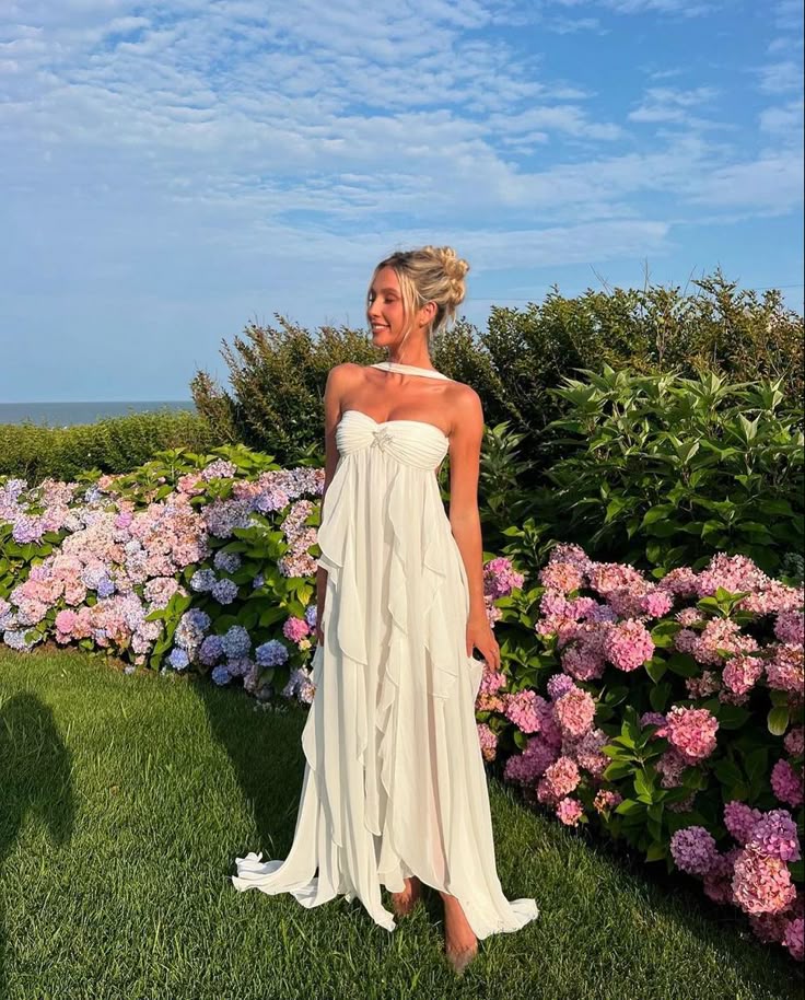 Colleen™ – Rüschen Trägerloses Maxikleid