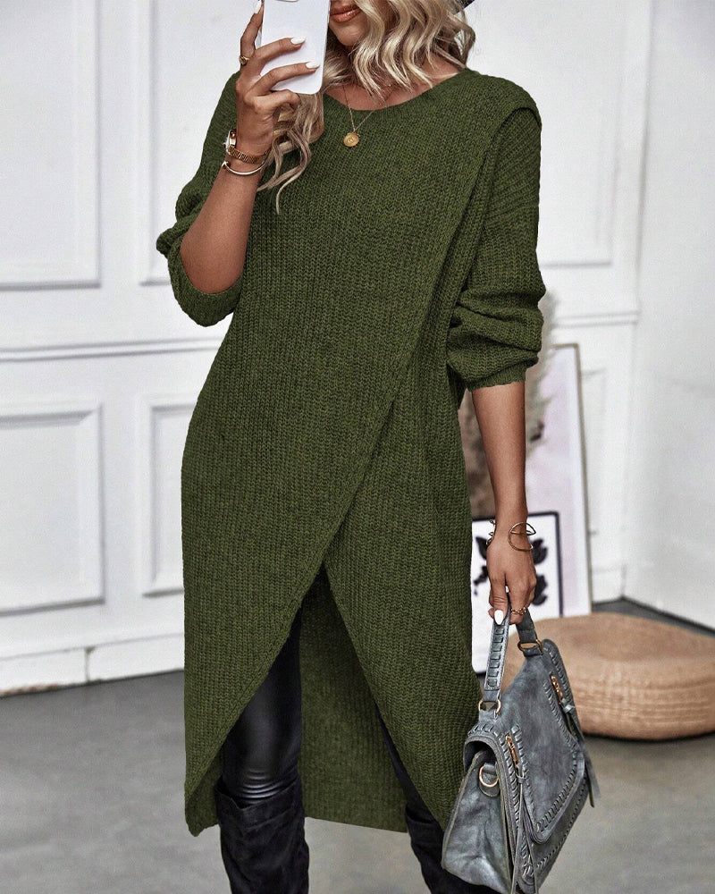 LINDSEY - ASYMMETRISCHER STRICKPULLOVER