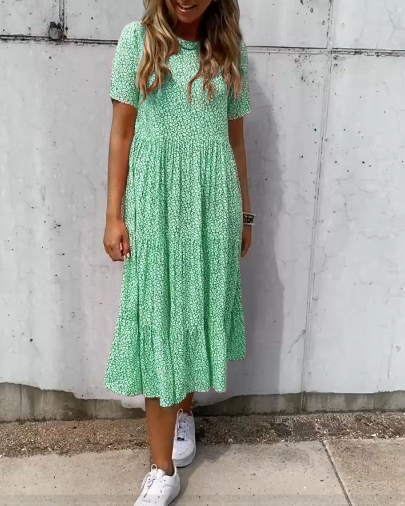 Alina - Kurzarmkleid mit Blumenmuster