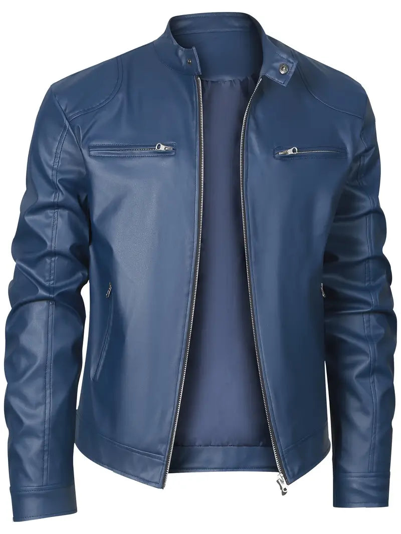 Zane™ - Blau Lederjacke