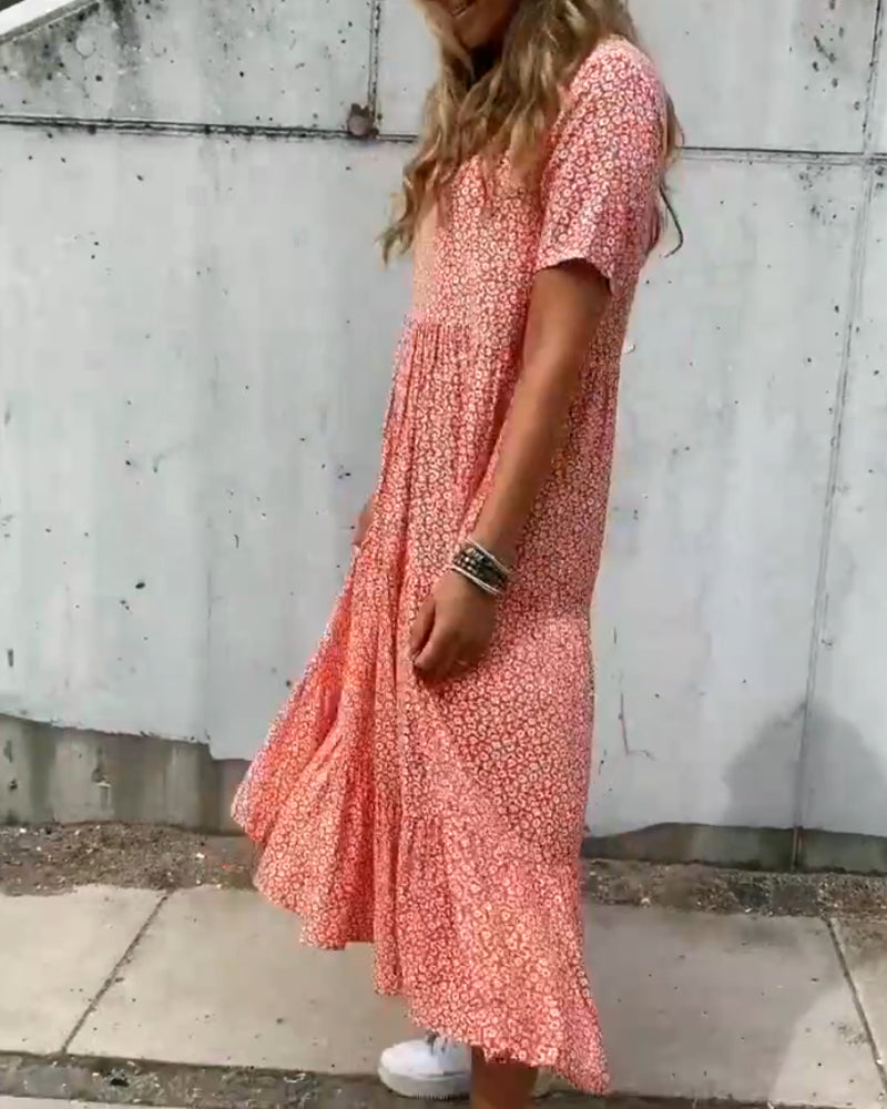 Alina - Kurzarmkleid mit Blumenmuster