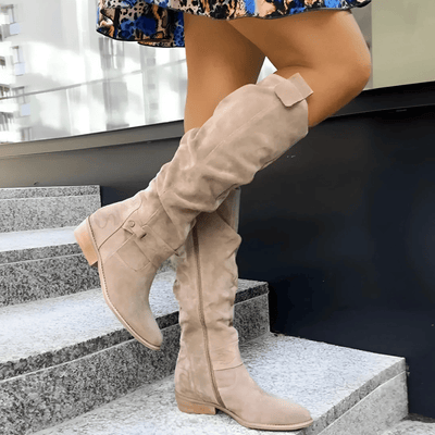 Marlene™ - Kniehohe Stiefel aus Wildleder