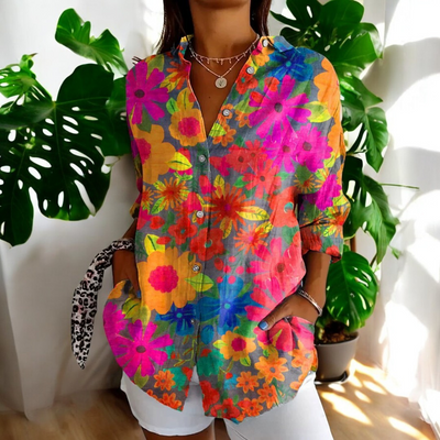 Talia™ - Vintage-Bluse mit Blumendruck
