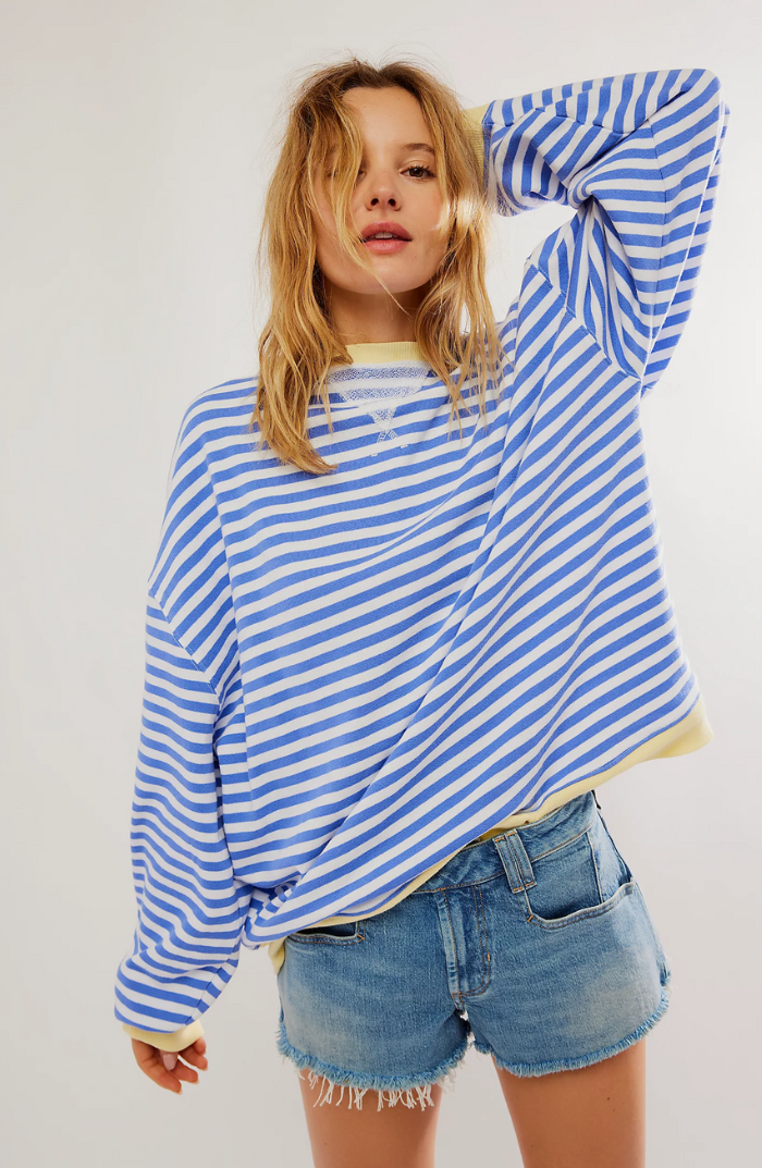 ANNELIE™ | GESTREIFTER STRICKPULLOVER