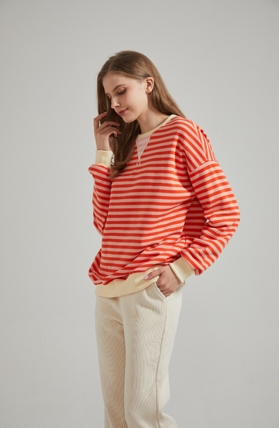 ANNELIE™ | GESTREIFTER STRICKPULLOVER