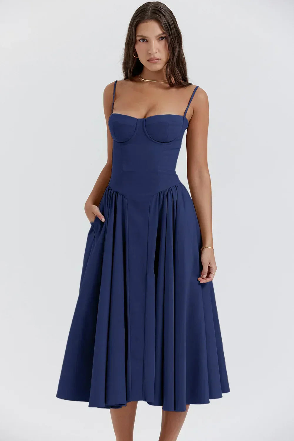 Celine - Ärmelloses Midikleid