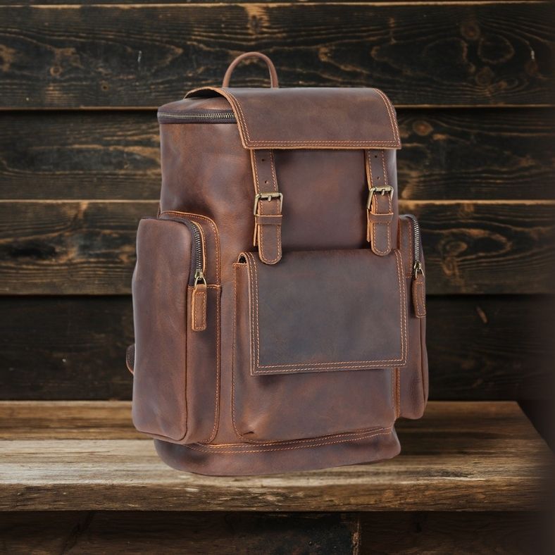 Leder-Laptop-Rucksack | KALMAR