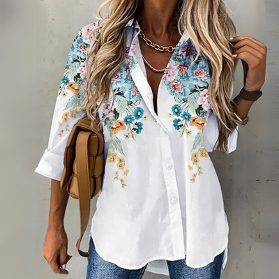 Amina™ - Schicke Bluse mit Kontrast
