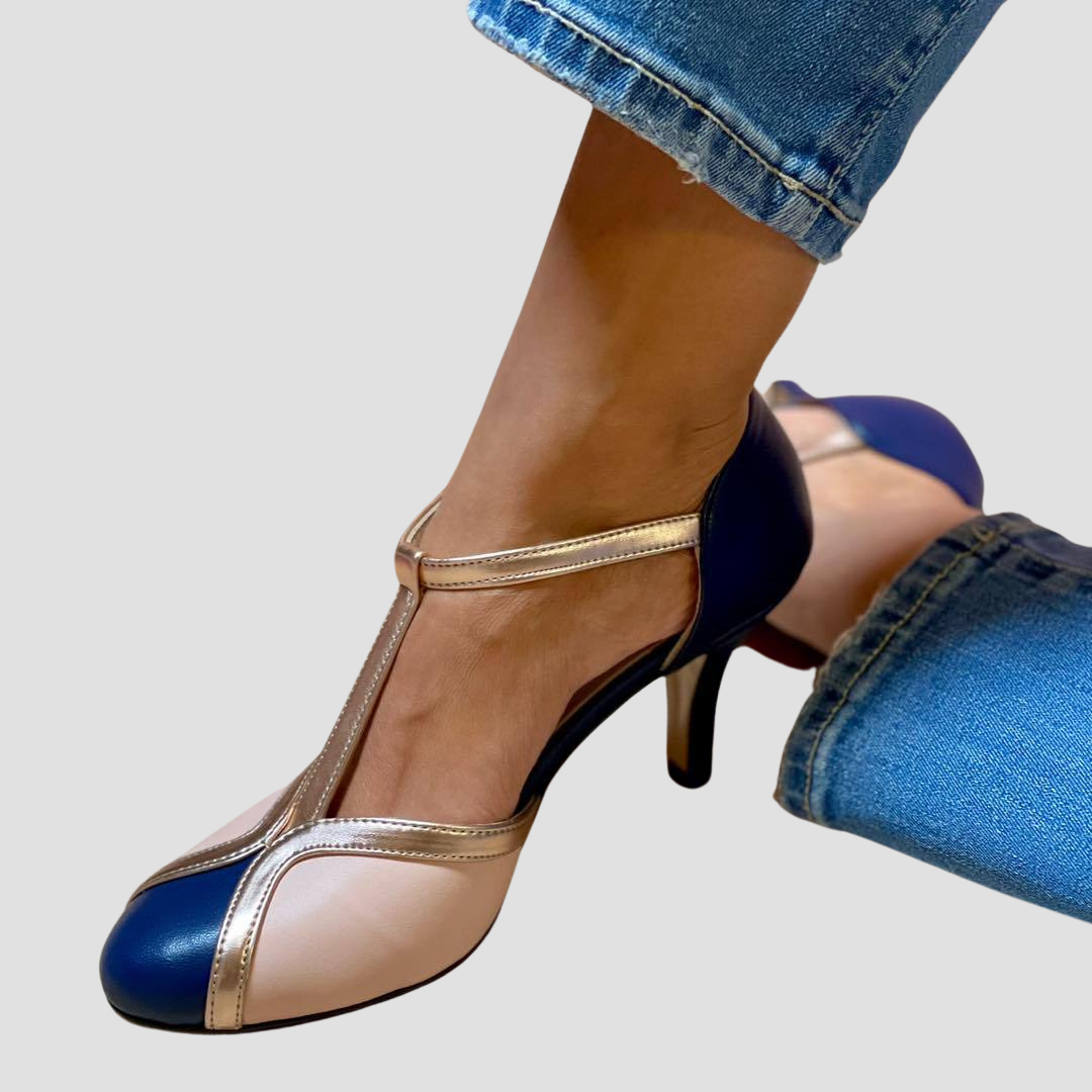 FINA™ - ZWEIFARBIGE SANDALEN MIT ABSATZ