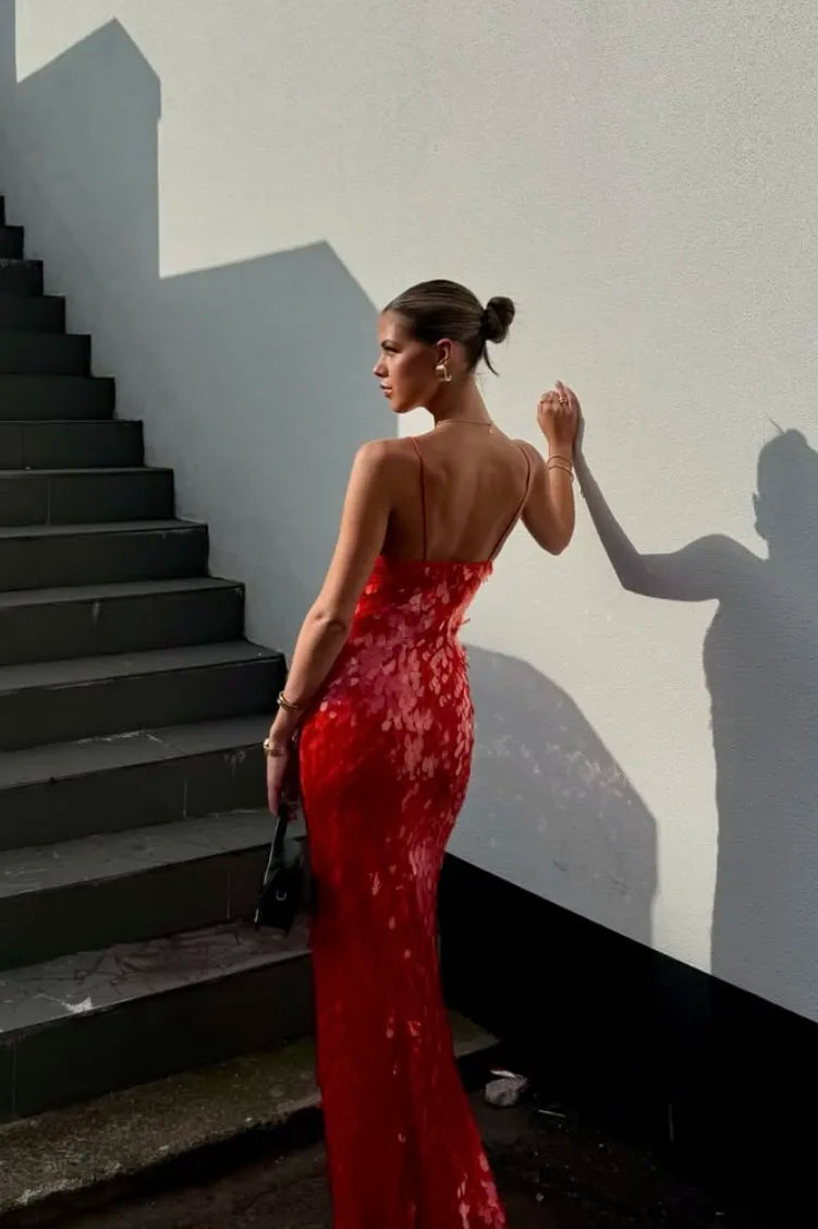 Kalea™ - Pailletten Maxi Langes Kleid
