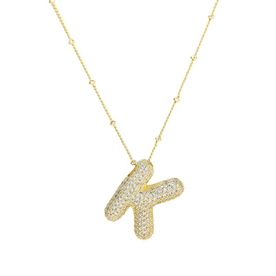 Karoline™ - Diamond Bubble Letter Halskette