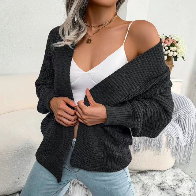 Langärmelige Strickjacke
