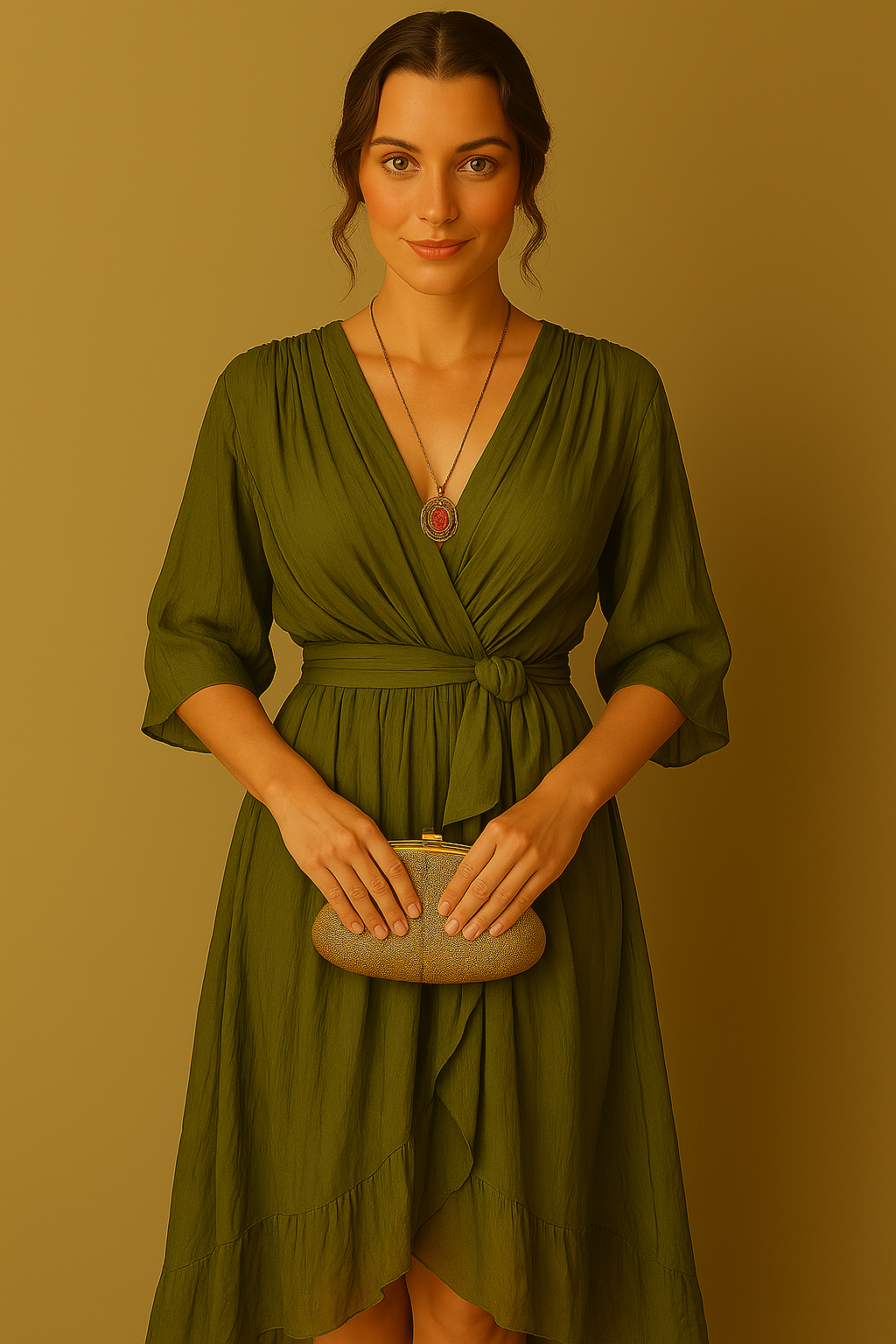 Esperance™ - Chiffonkleid mit V-Ausschnitt