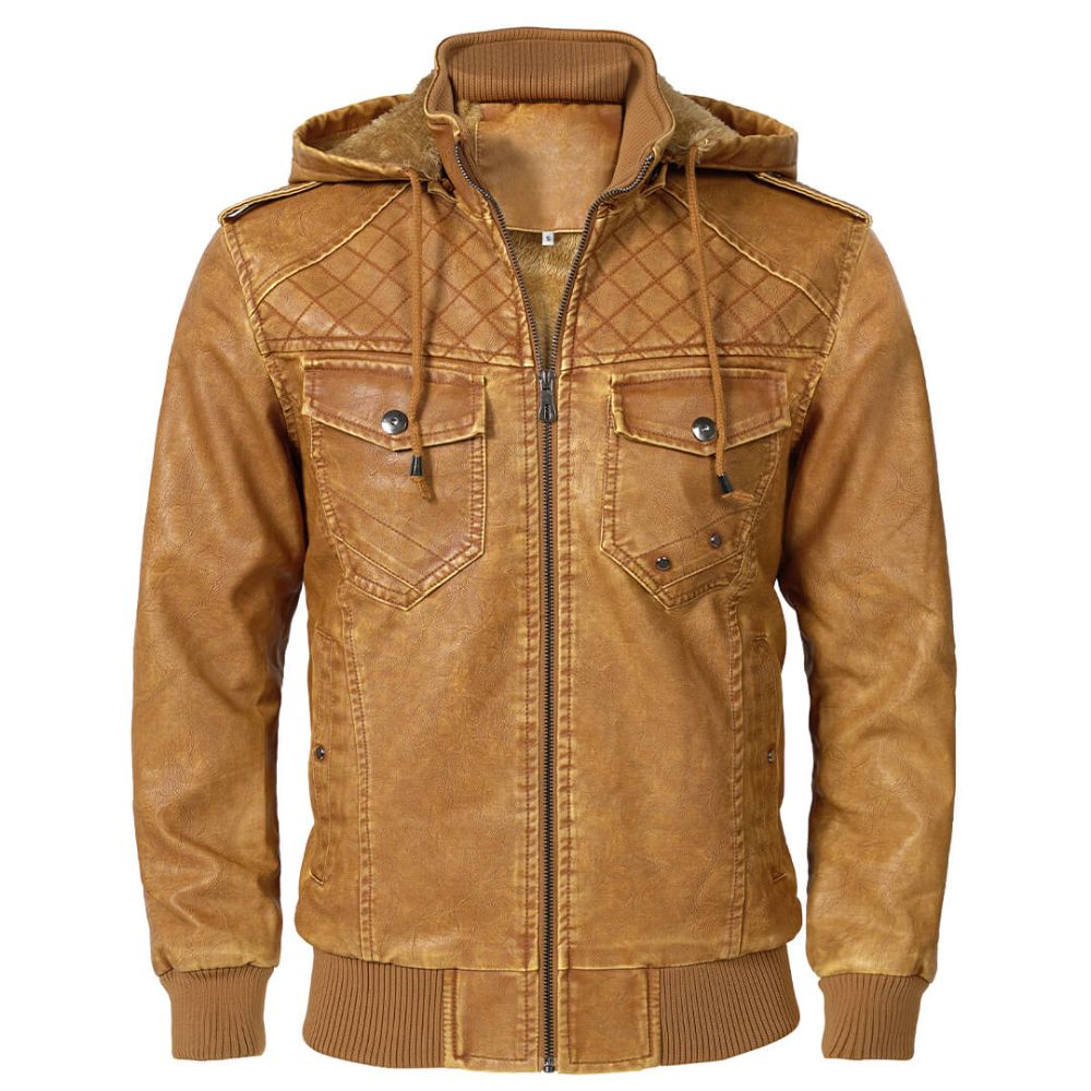 Valdez™ - Orange Lederjacke