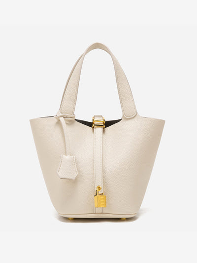 Ronja™ - Schlanke Bucket Bag mit Goldverschluss