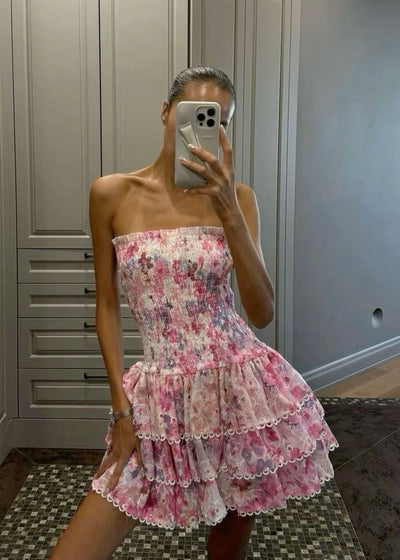Lotta™ - Trägerloses Blümchenkleid