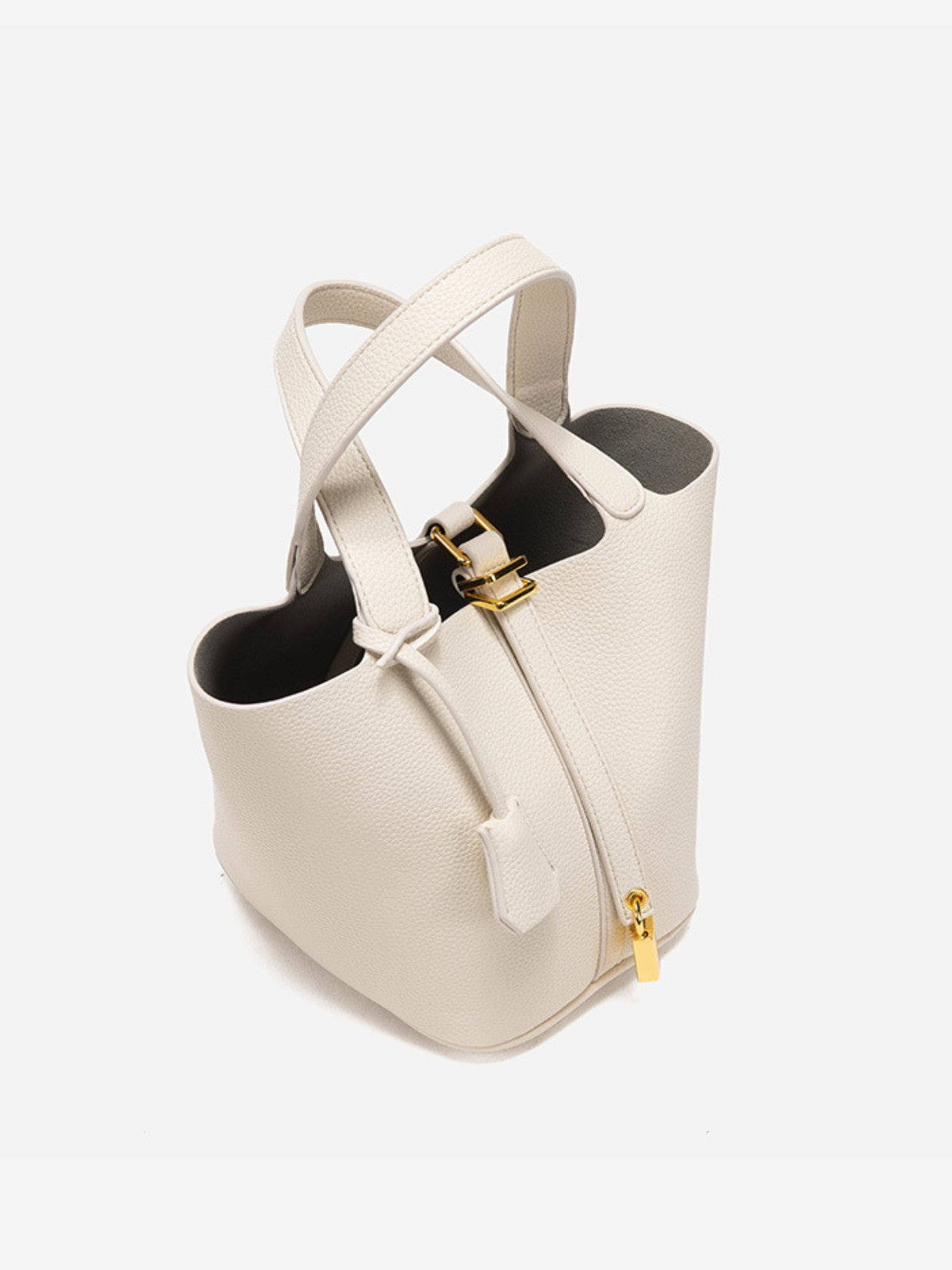 Ronja™ - Schlanke Bucket Bag mit Goldverschluss