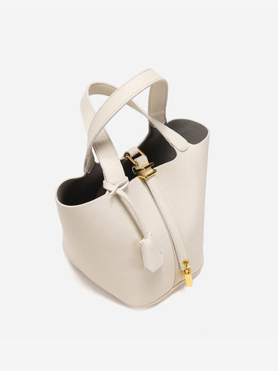 Ronja™ - Schlanke Bucket Bag mit Goldverschluss