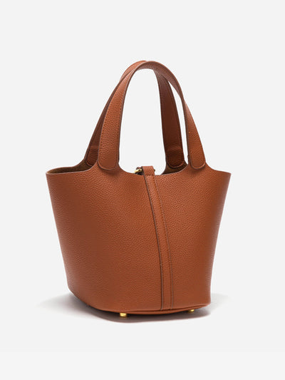 Ronja™ - Schlanke Bucket Bag mit Goldverschluss