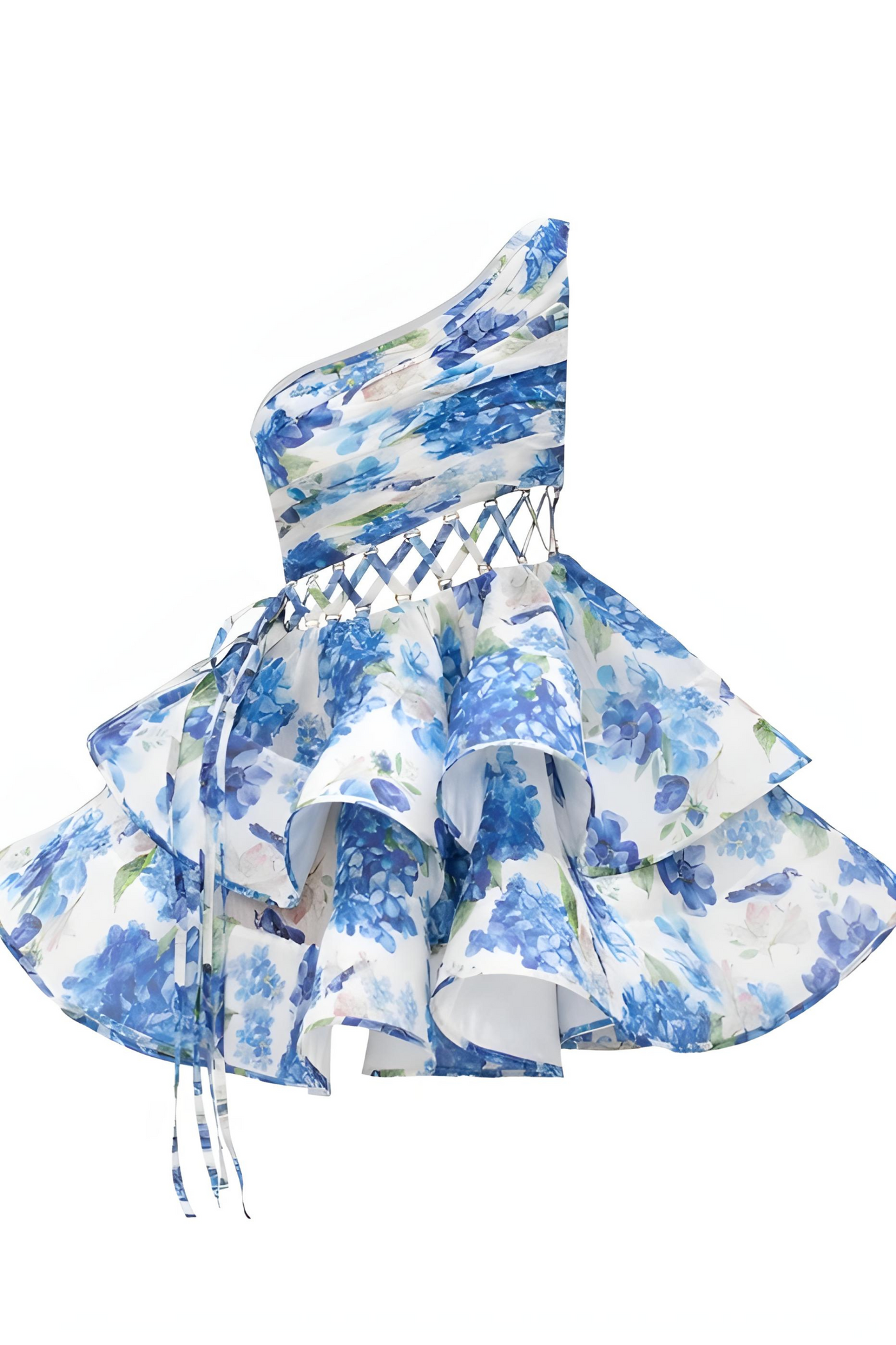 Maja™ - Floral One Shoulder Minikleid