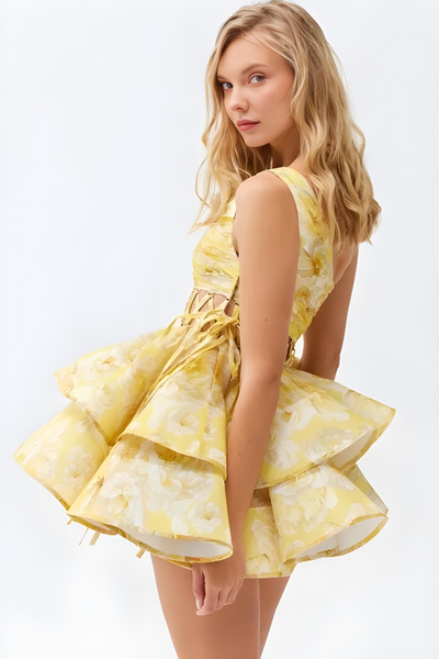 Maja™ - Floral One Shoulder Minikleid