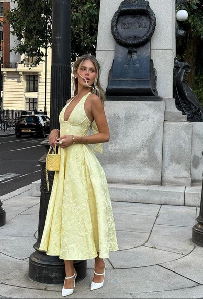 Sophia™ - Halter Ärmelloses Midikleid