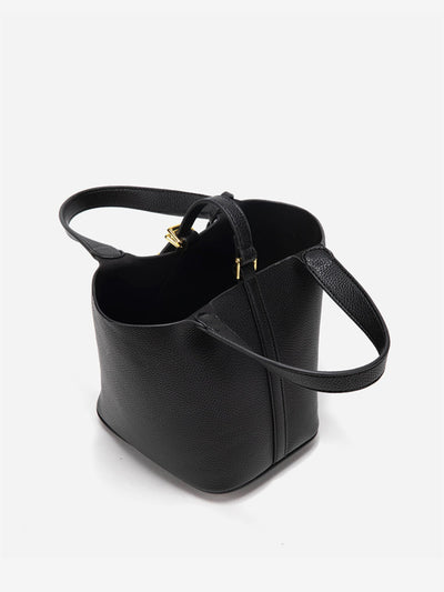 Ronja™ - Schlanke Bucket Bag mit Goldverschluss