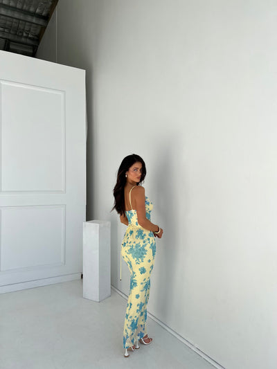 Inga™ - Ärmelloses Florales Maxikleid