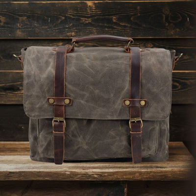 Messenger Bag aus Segeltuch und Leder | BRUGES