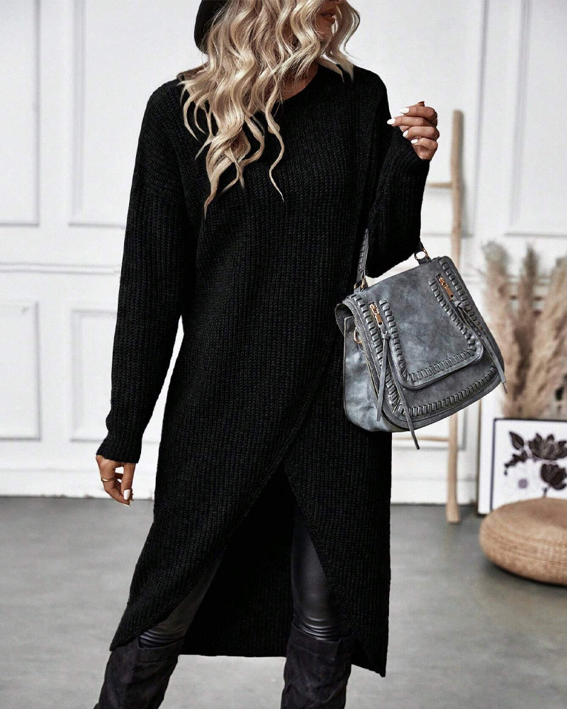 LINDSEY - ASYMMETRISCHER STRICKPULLOVER